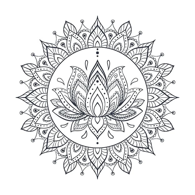 Great Lotus Mandala Coloring Page Mandalas