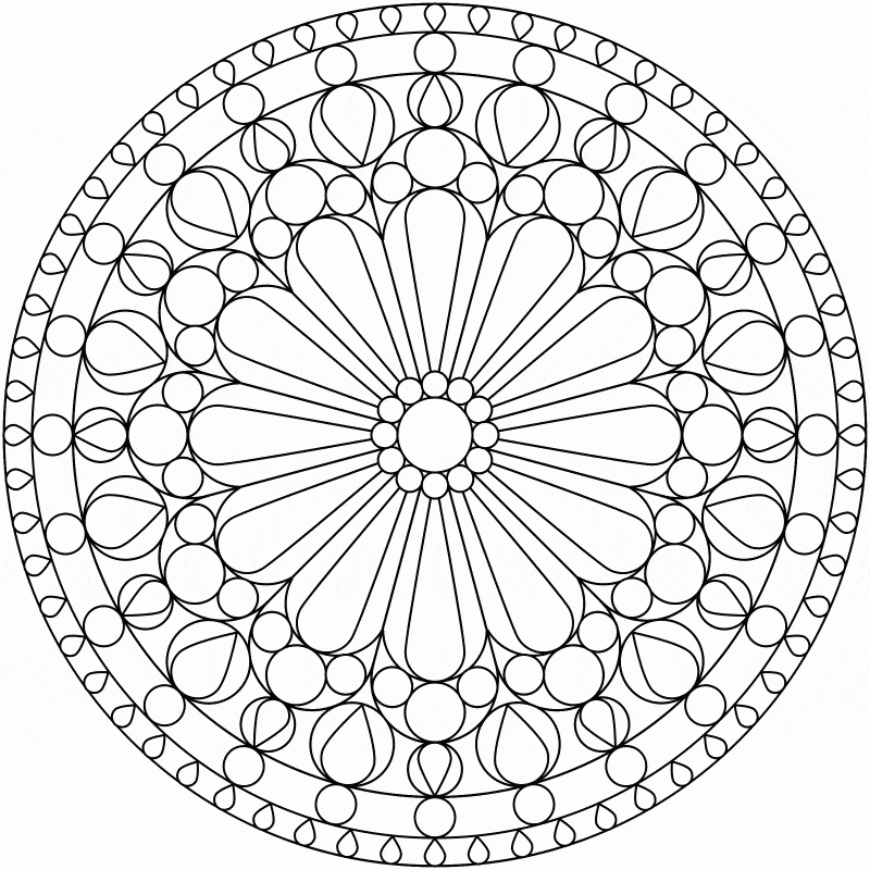 Great Mandala Geometric Coloring Page Mandalas