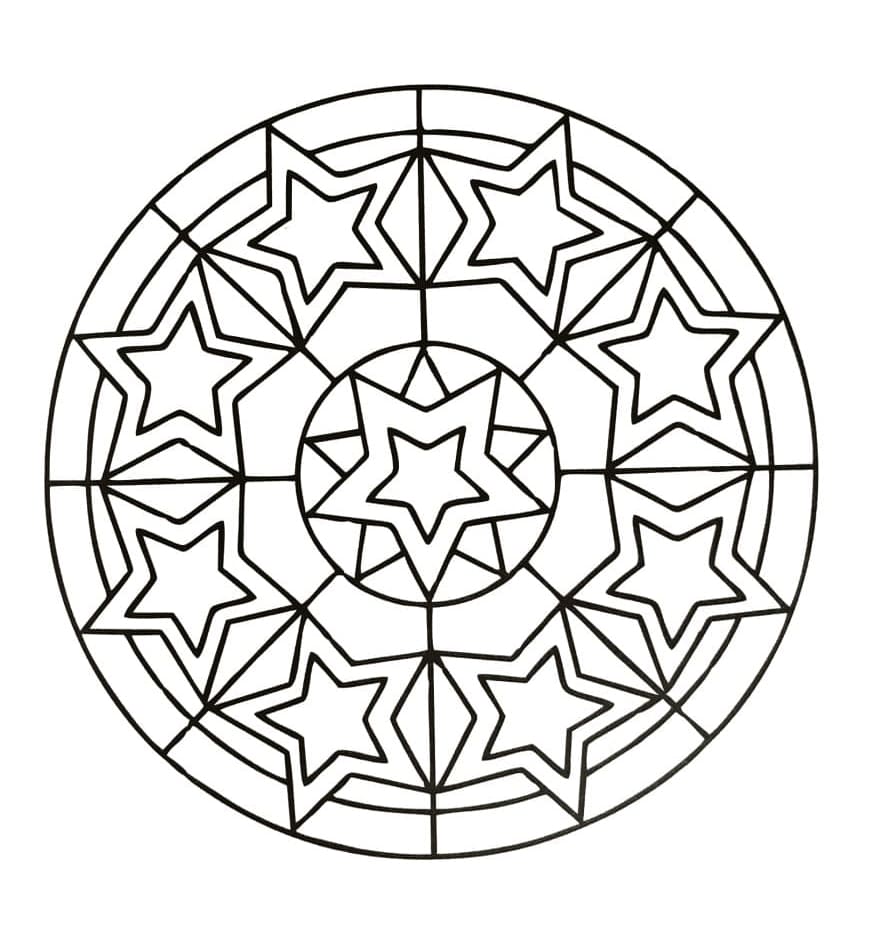 Star Mandala Coloring Pages Mandalas