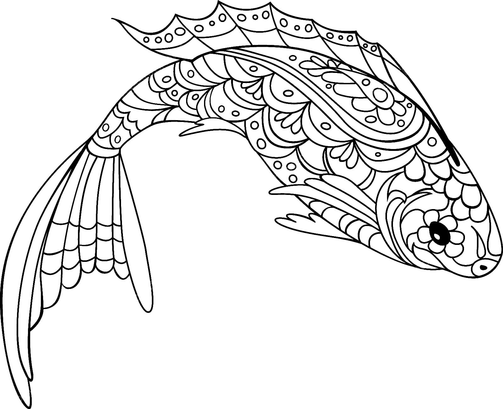 Image Free Fish Mandala Coloring Page Mandalas