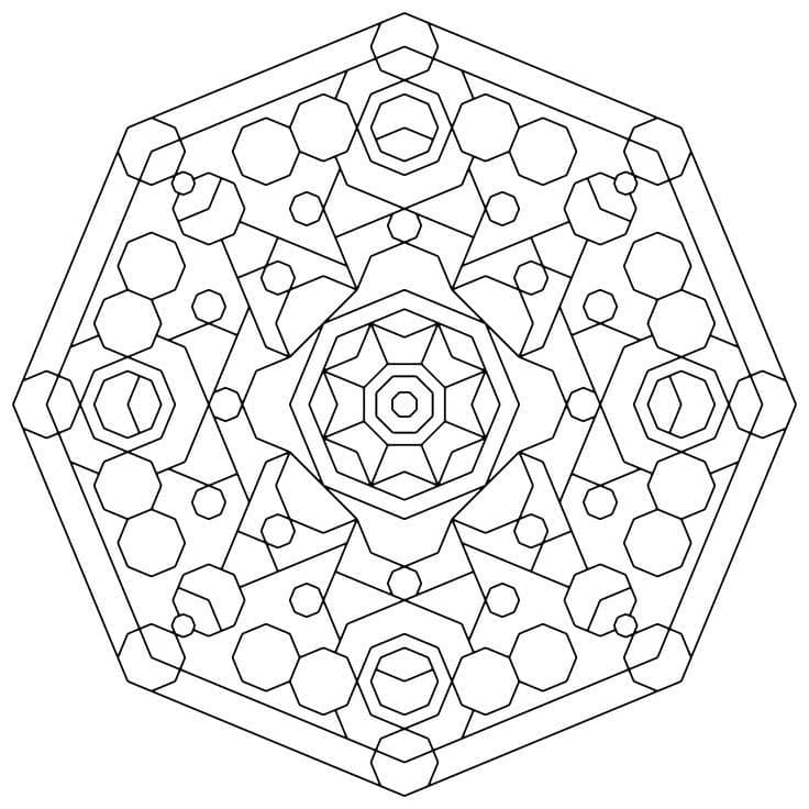 Image Mandala Geometric Free Coloring Page Mandalas