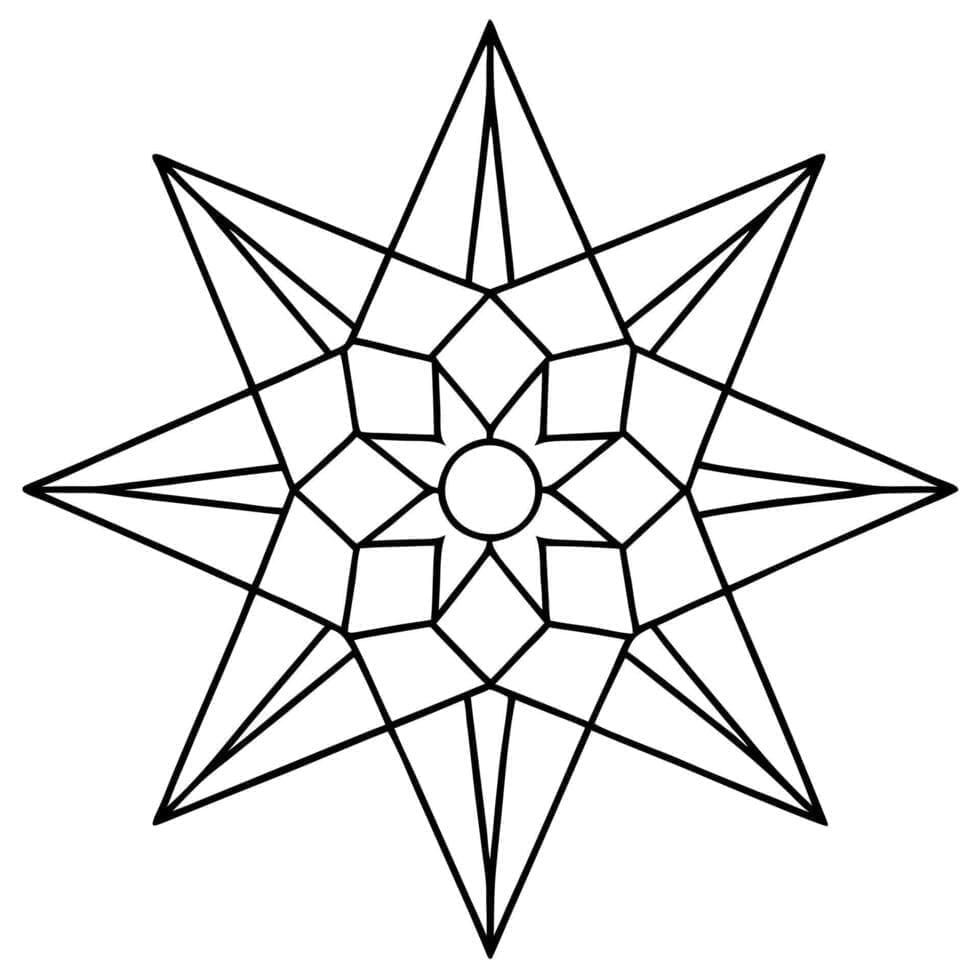 Images Free Star Mandala Coloring Page Mandalas