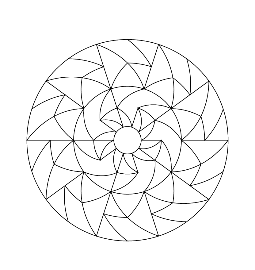 Mandala Geometric Free Coloring Page Mandalas
