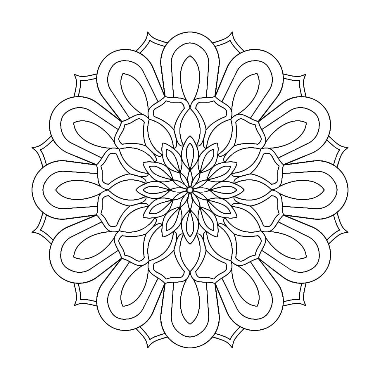 Nice Lotus Mandala Coloring Page Mandalas