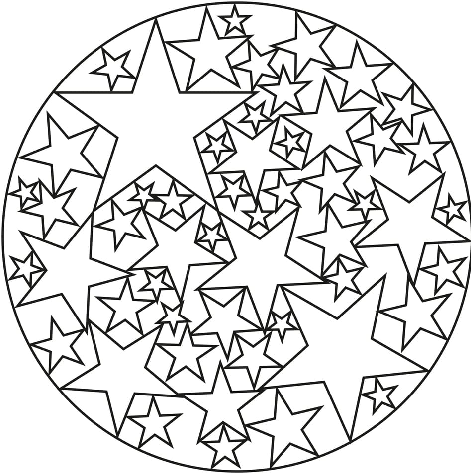 Normal Star Mandala Coloring Page Mandalas