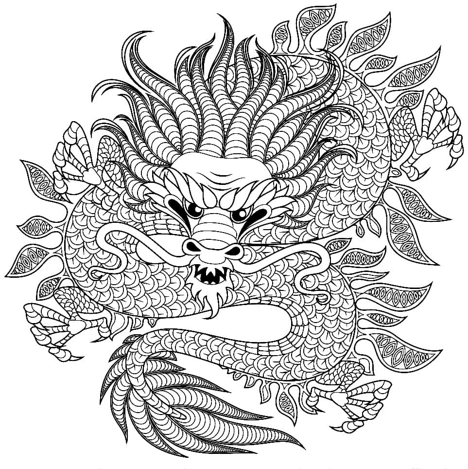 Perfect Dragon Mandala Coloring Page Mandalas