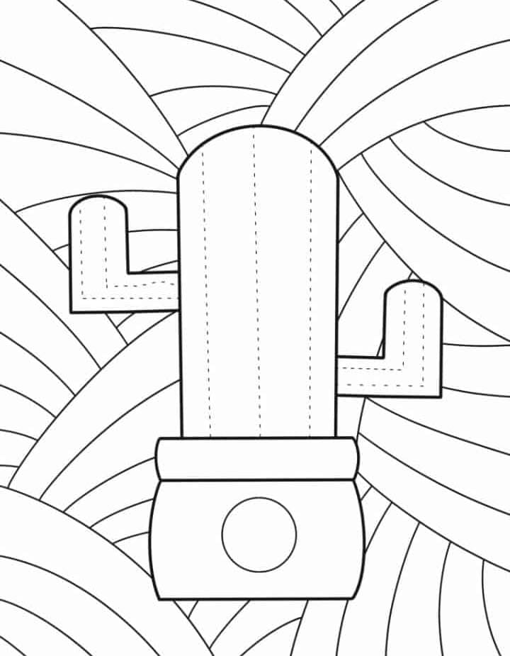 Print Cactus Mandala Coloring Page Mandalas