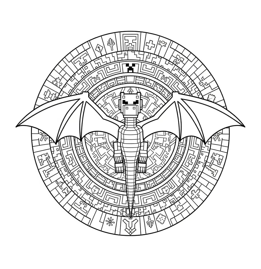 Print Dragon Mandala Coloring Page Mandalas