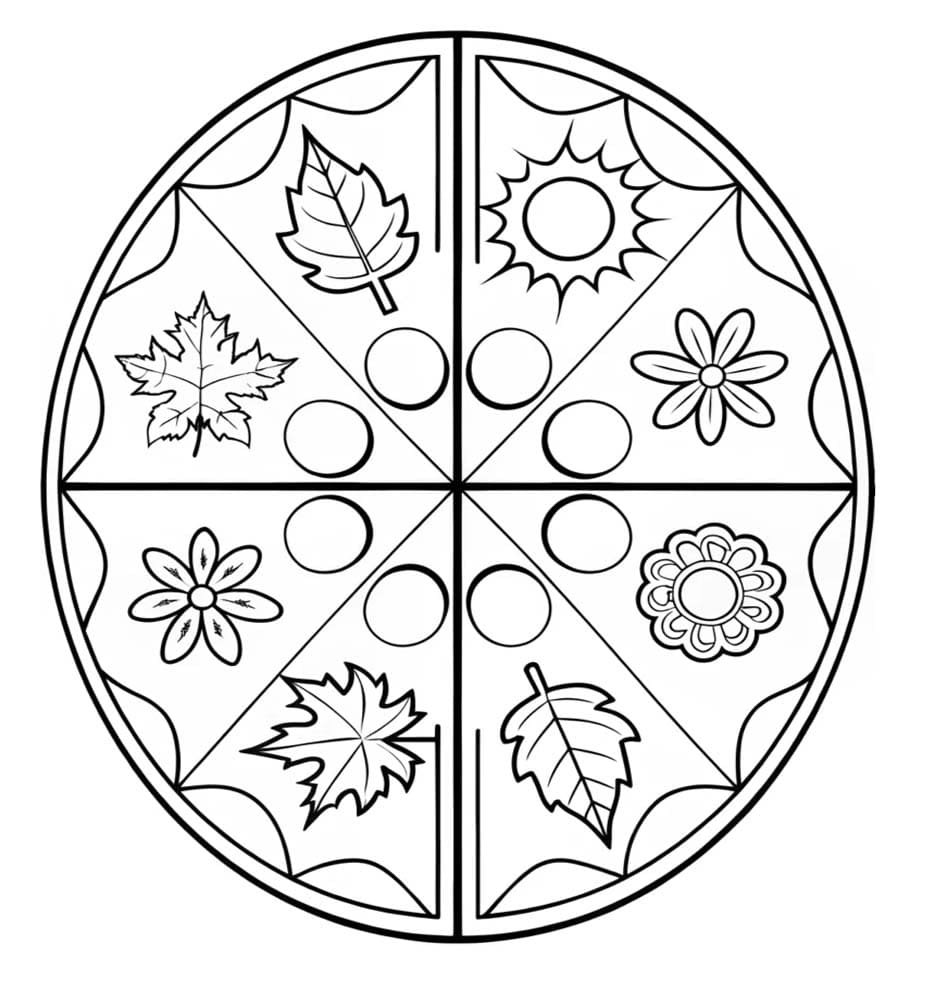 Print Fall Mandala Free Coloring Page Mandalas
