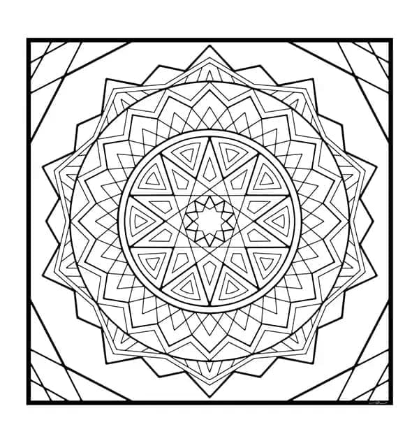 Print Free Star Mandala Coloring Page Mandalas