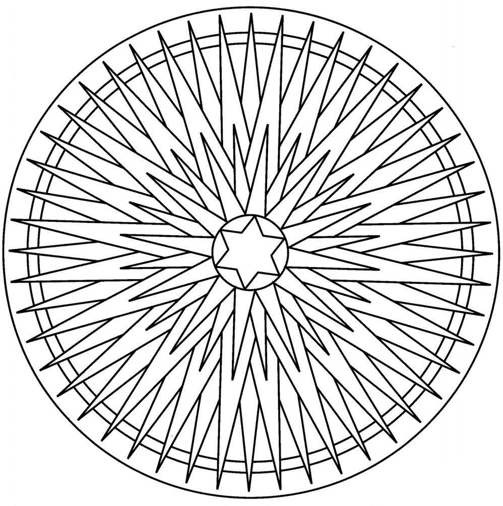 Print Star Mandala Coloring Page Mandalas