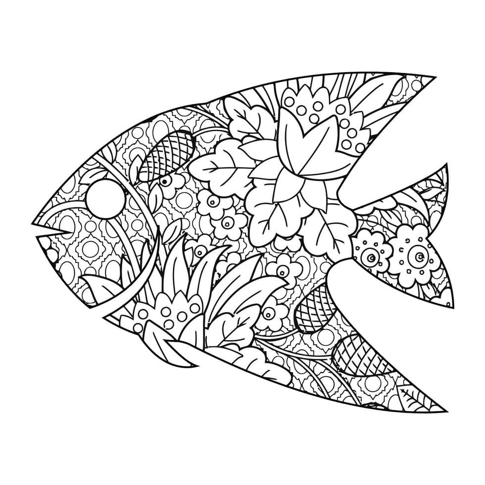Fish Mandala Coloring Pages Mandalas