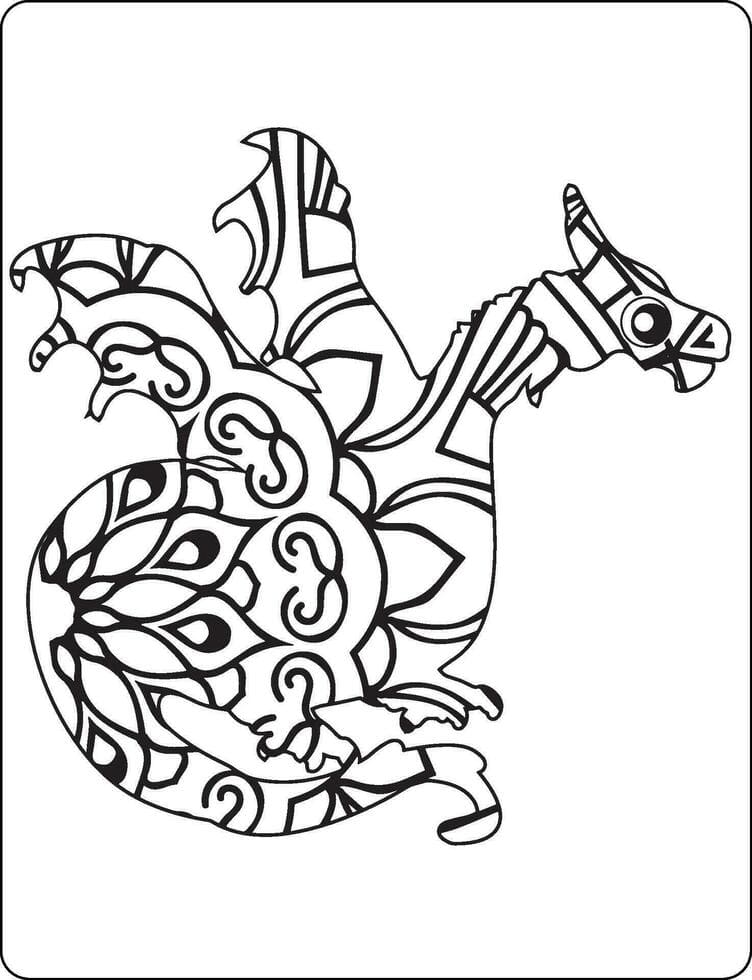 Printable Free Dragon Mandala Coloring Page Mandalas