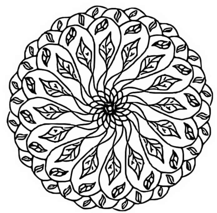 Printable Free Fall Mandala Coloring Page Mandalas