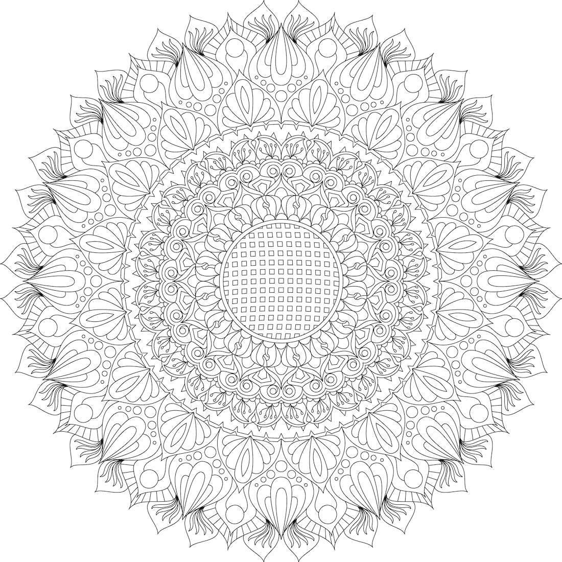 Printable Free Mandala Geometric Coloring Page Mandalas