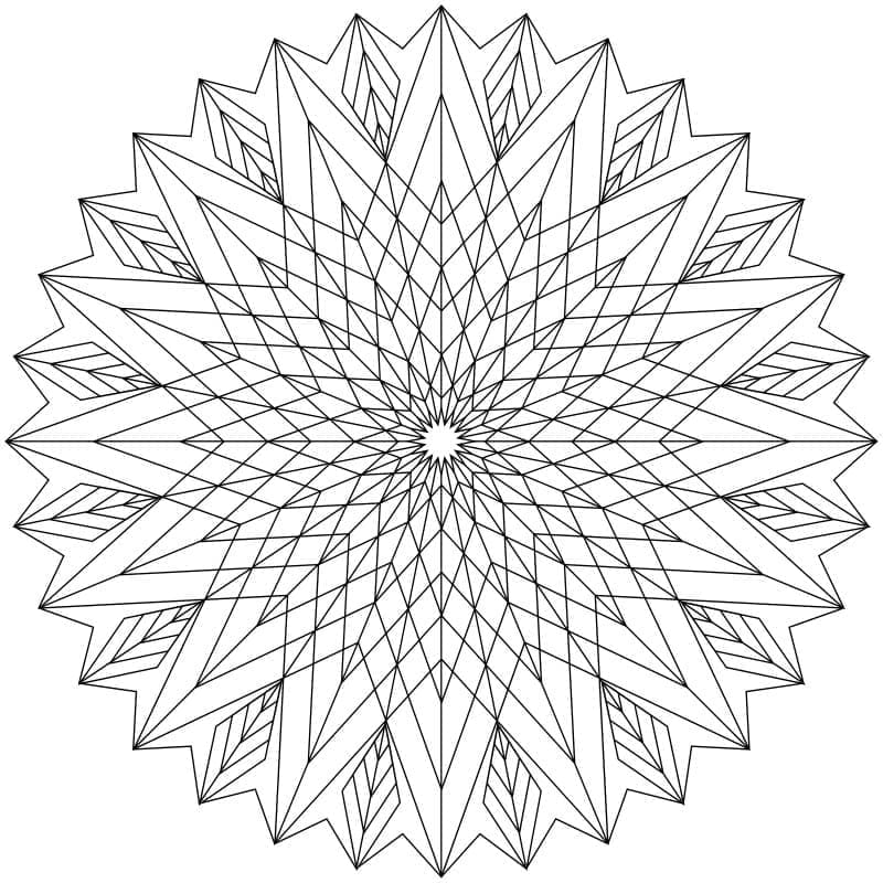 Printable Star Mandala Free Coloring Page Mandalas