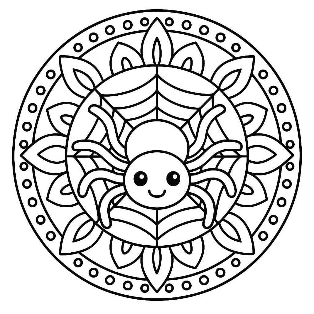 Spider Mandala Coloring Pages Mandalas