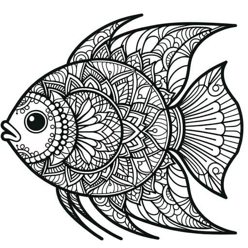 Special Fish Mandala Coloring Page Mandalas