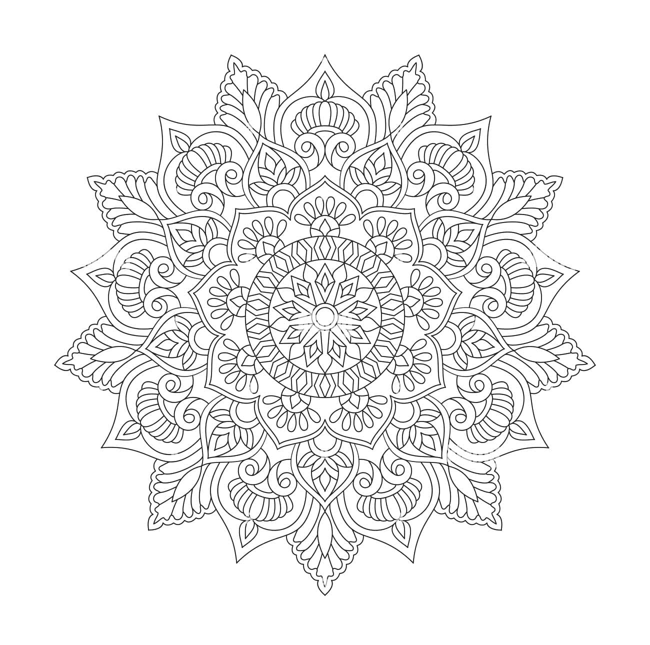 Special Lotus Mandala Coloring Page Mandalas