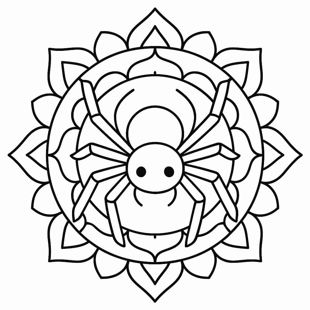 Special Spider Mandala Coloring Page Mandalas