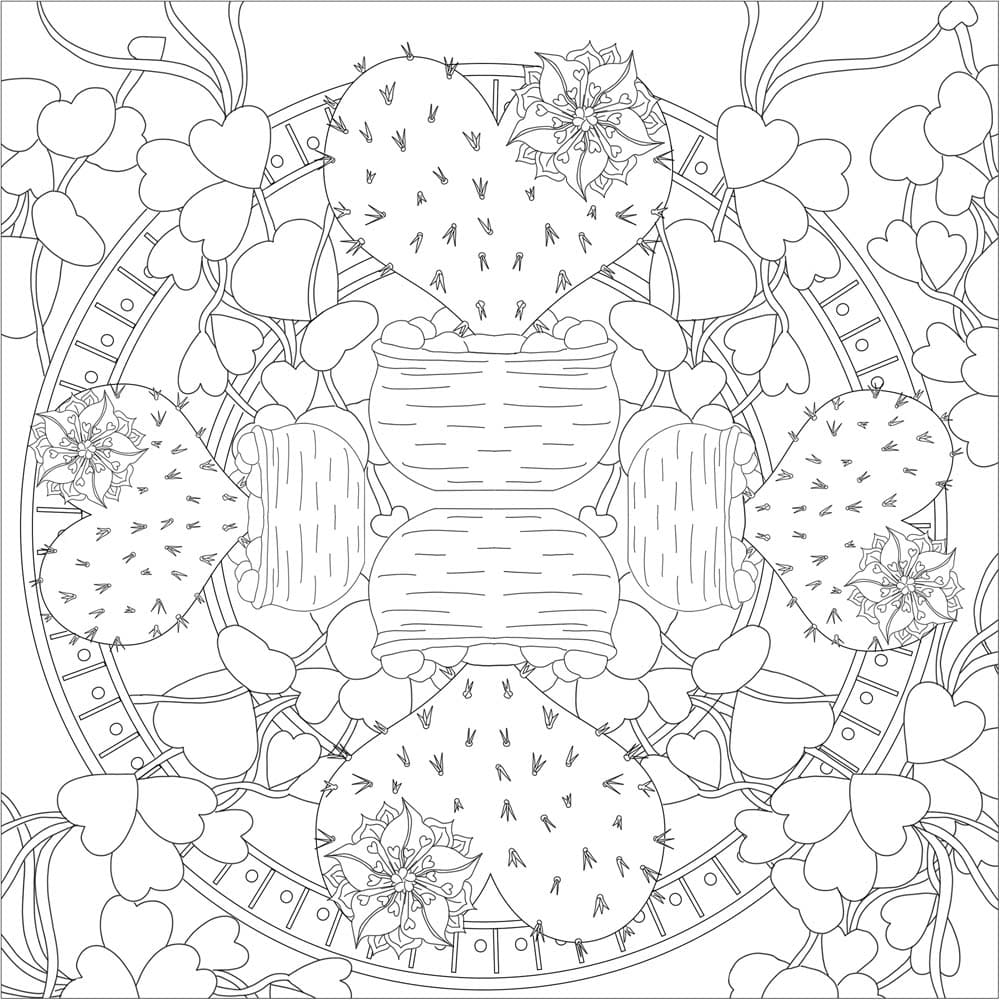 Very Nice Cactus Mandala Coloring Page Mandalas