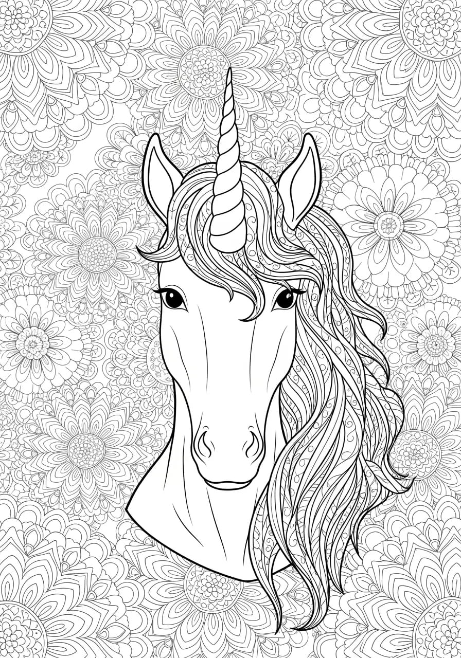Very Nice Mandala Unicorn Coloring Page Mandalas