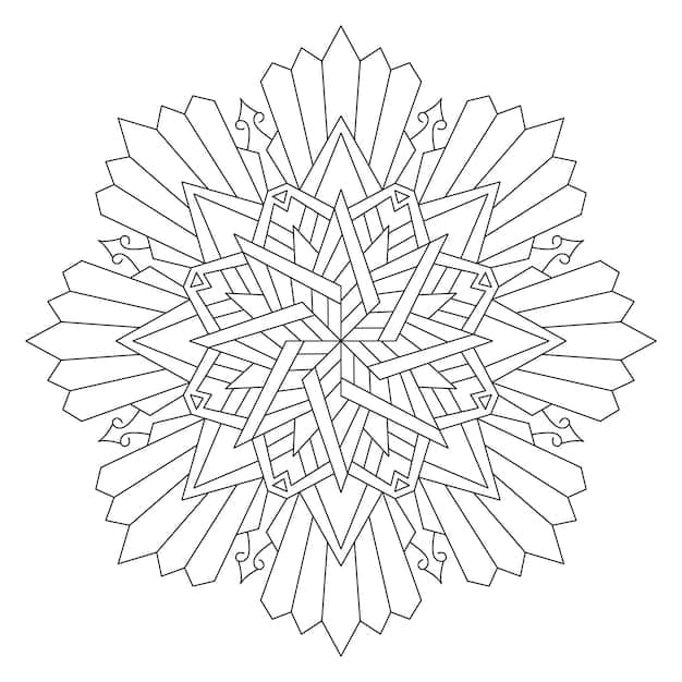 Very Nice Star Mandala Coloring Page Mandalas