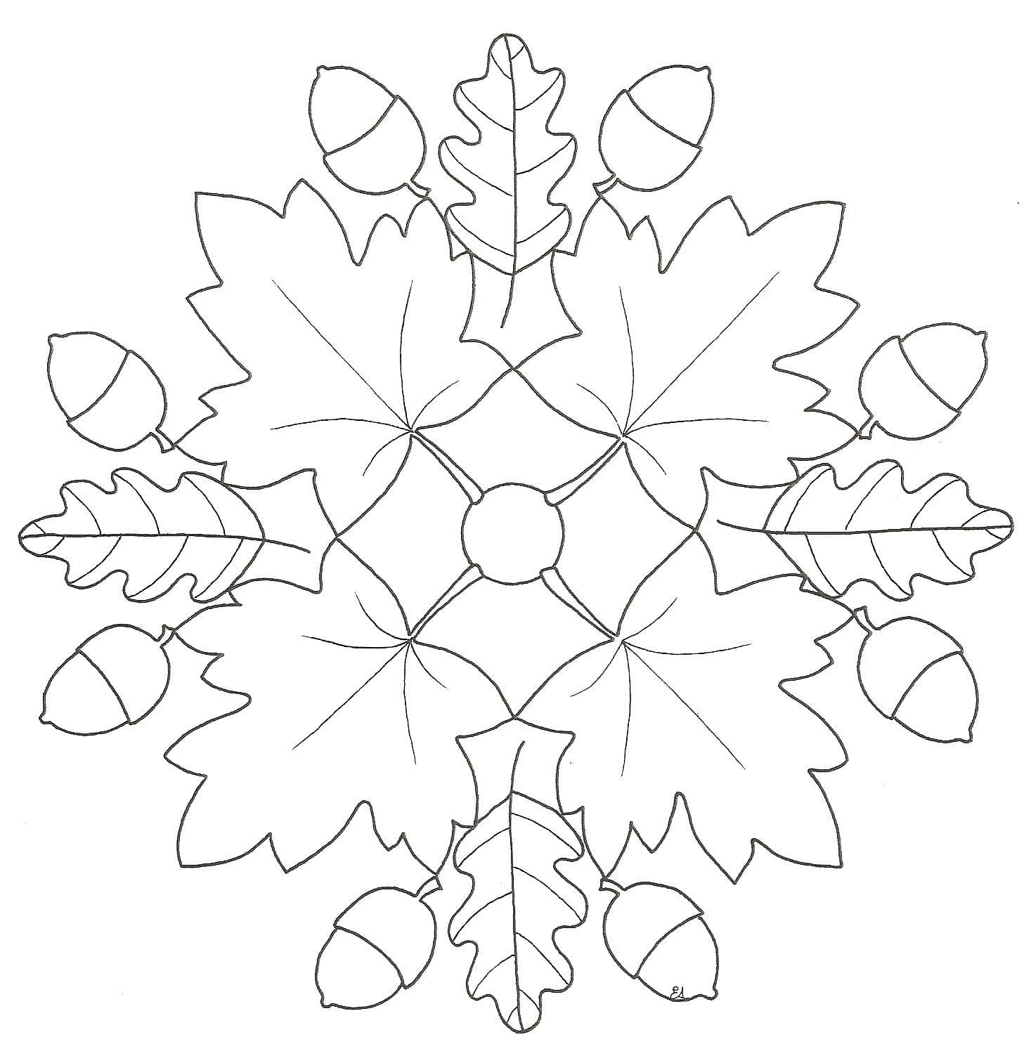 Adorable Leaves Mandala Coloring Page Mandalas Adorable Leaves Mandala Coloring Page Mandalas