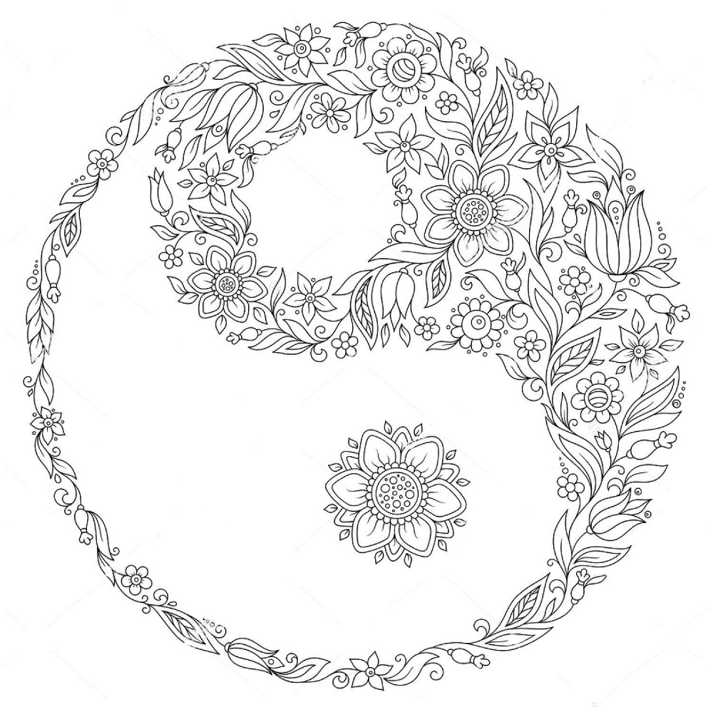 Adorable Yin Yang Mandala Coloring Page Mandalas