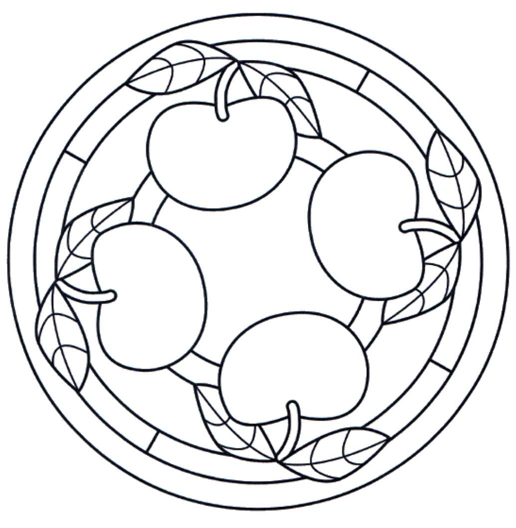 Amazing Apple Mandala Coloring Page Mandalas
