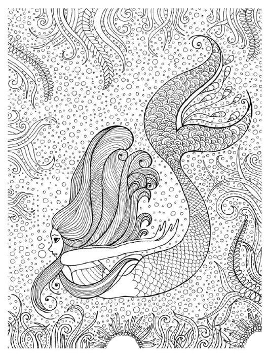 Amazing Mermaid Mandala Coloring Page Mandalas