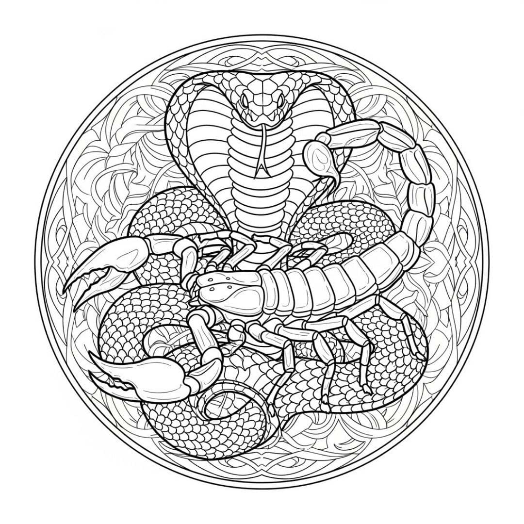 Amazing Scorpion Mandala Coloring Page Mandalas