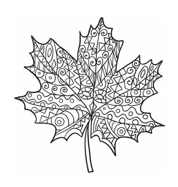 Autum Leaves Mandala Coloring Page Mandalas Autum Leaves Mandala Coloring Page Mandalas