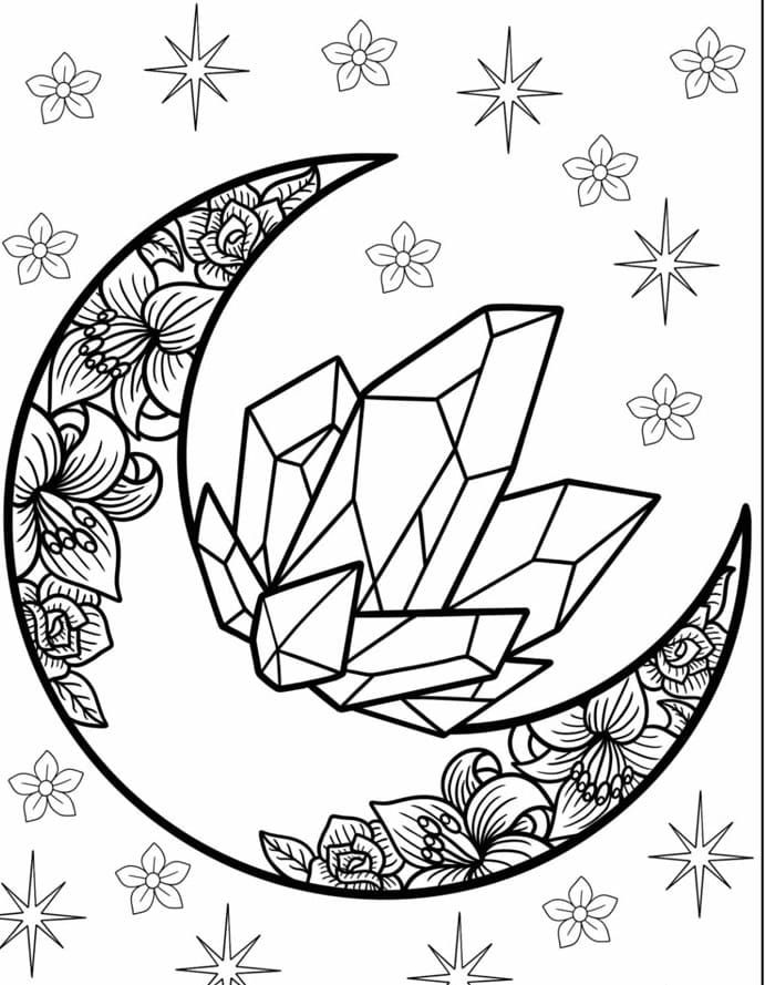 Awesome Crystal Mandala Coloring Page Mandalas