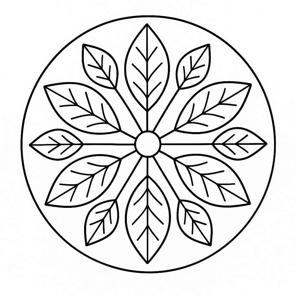 Awesome Leaves Mandala Coloring Page Mandalas Awesome Leaves Mandala Coloring Page Mandalas
