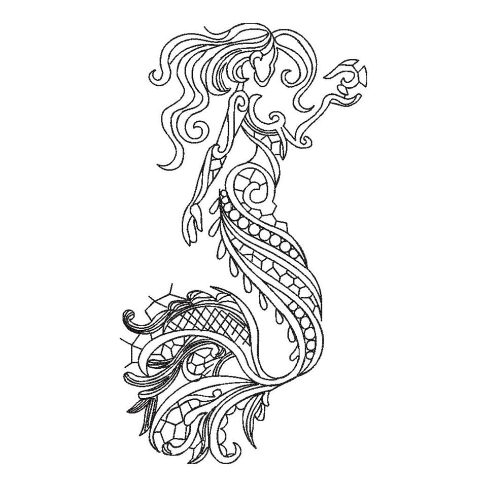 Awesome Mermaid Mandala Coloring Page Mandalas