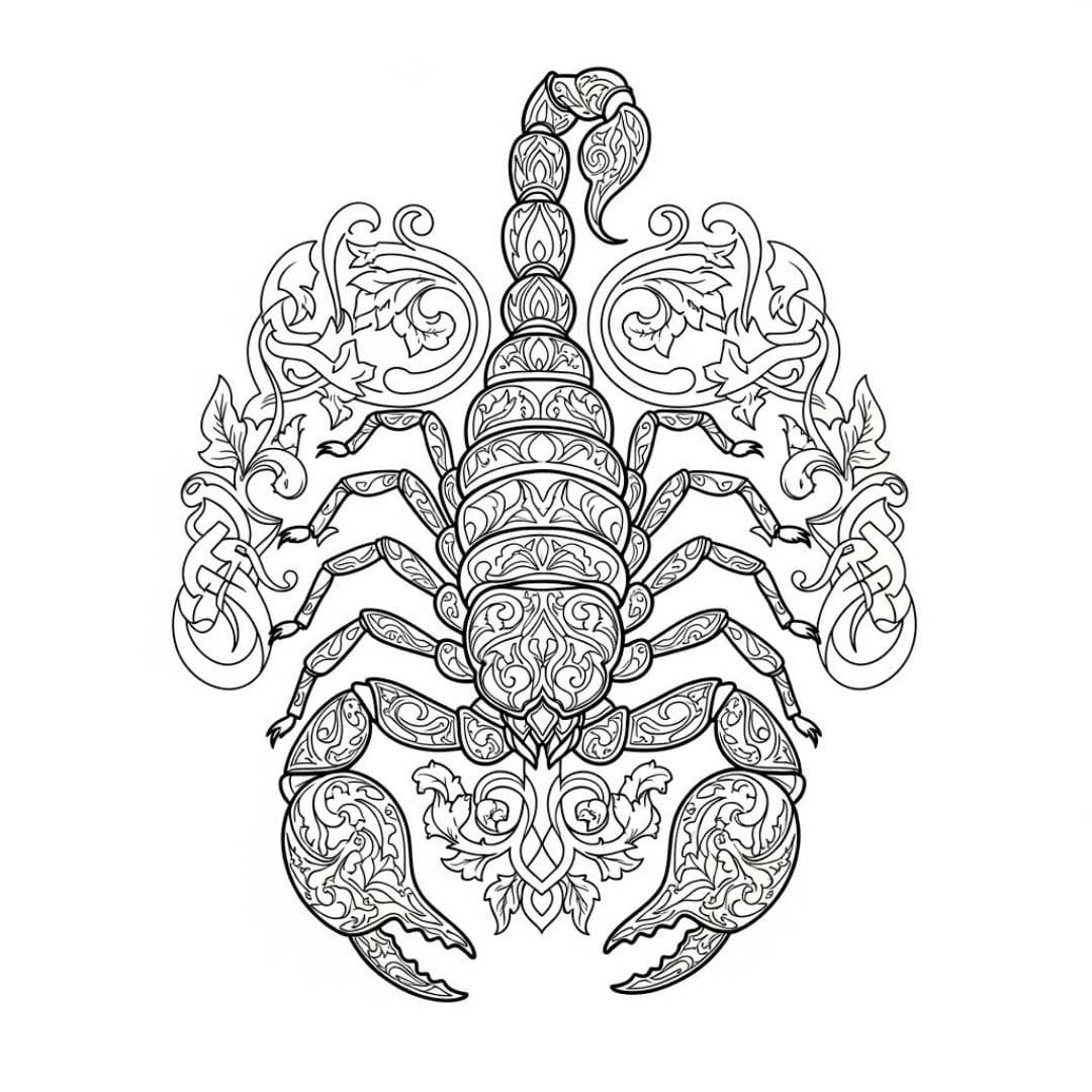 Awesome Scorpion Mandala Coloring Page Mandalas