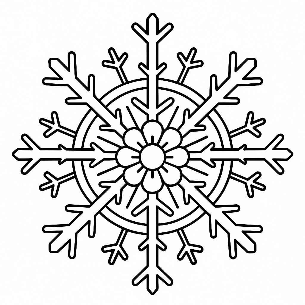 Awesome Snowflake Mandala Coloring Page Mandalas