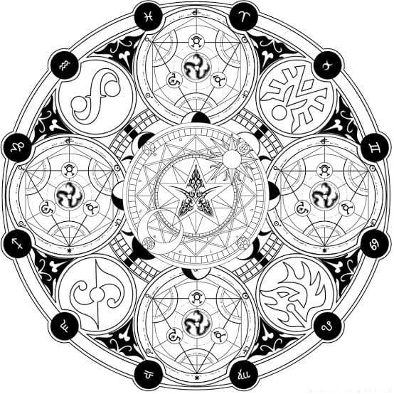 Awesome Zodiac Mandala Coloring Page Mandalas
