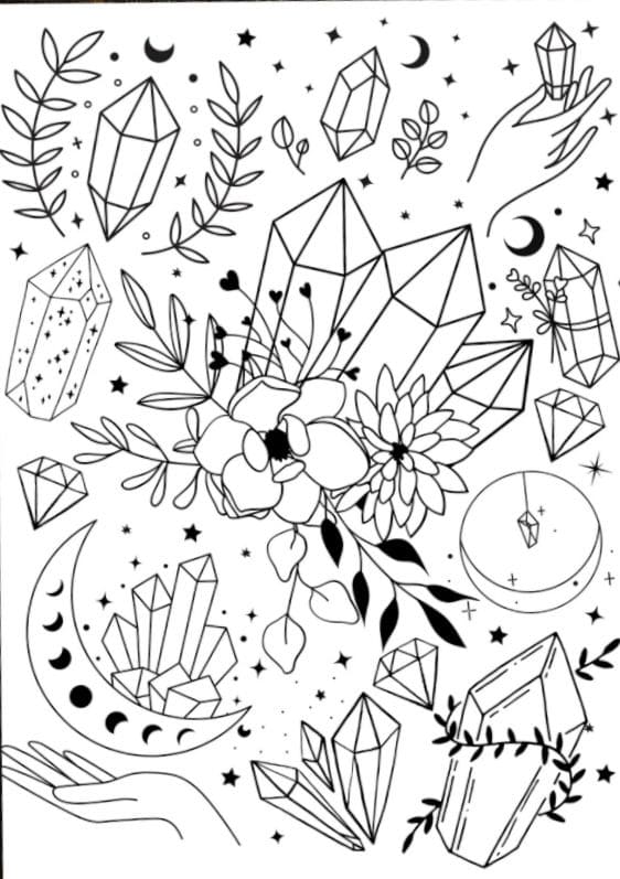 Basic Crystal Mandala Coloring Page Mandalas