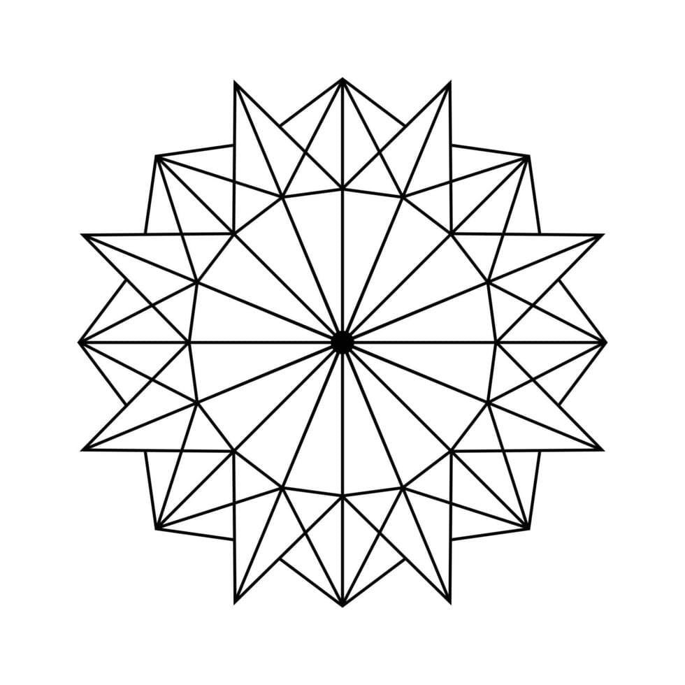 Beautiful Crystal Mandala Coloring Page Mandalas