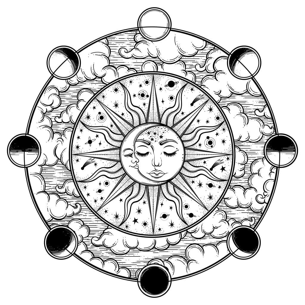 Beautiful Zodiac Mandala Coloring Page Mandalas