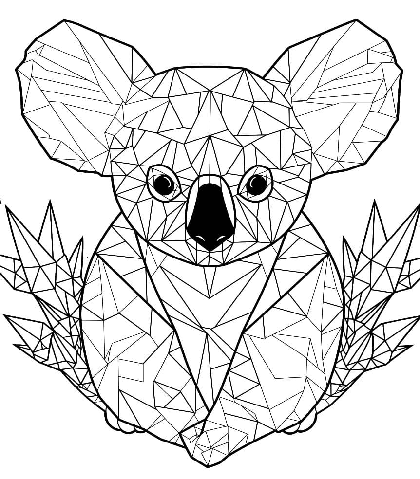 Beauty Koala Mandala Coloring Page Mandalas