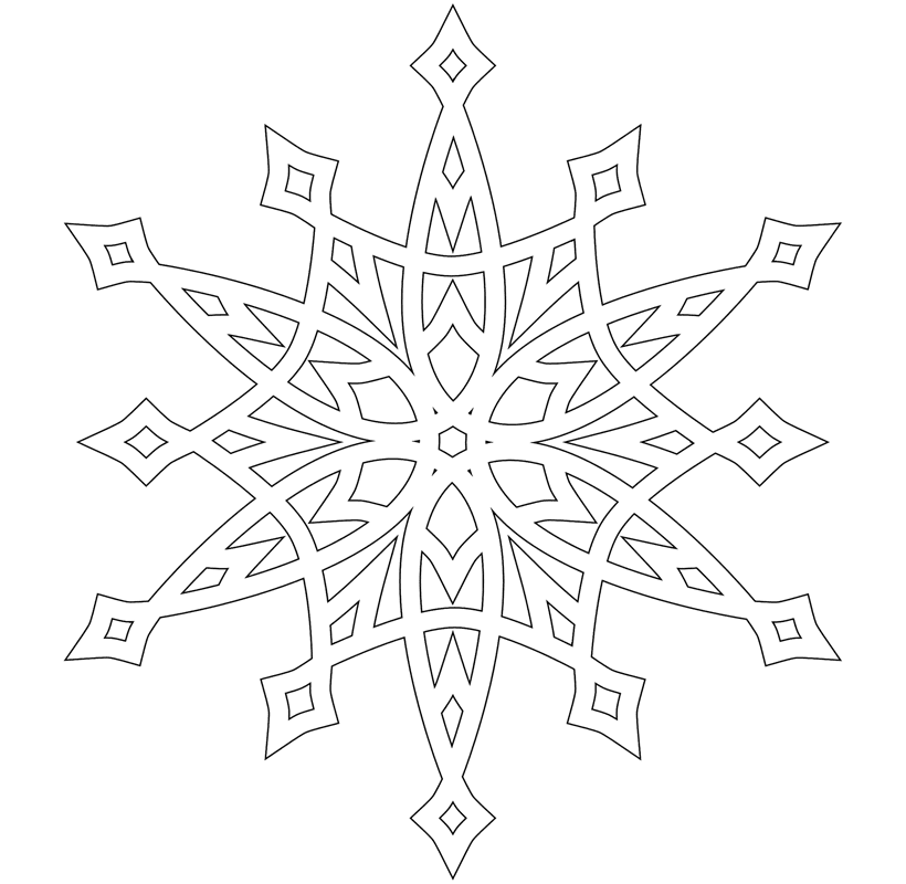Beauty Snowflake Mandala Coloring Page Mandalas