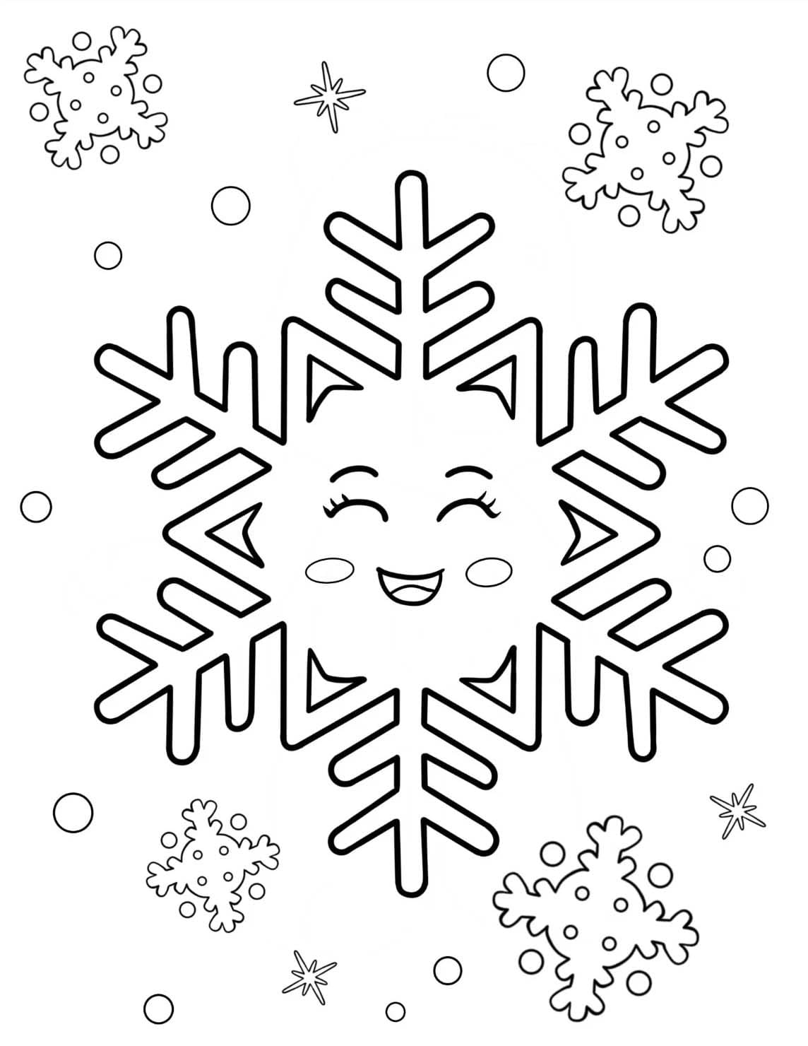 Blushing Snowflake Mandala Coloring Page Mandalas