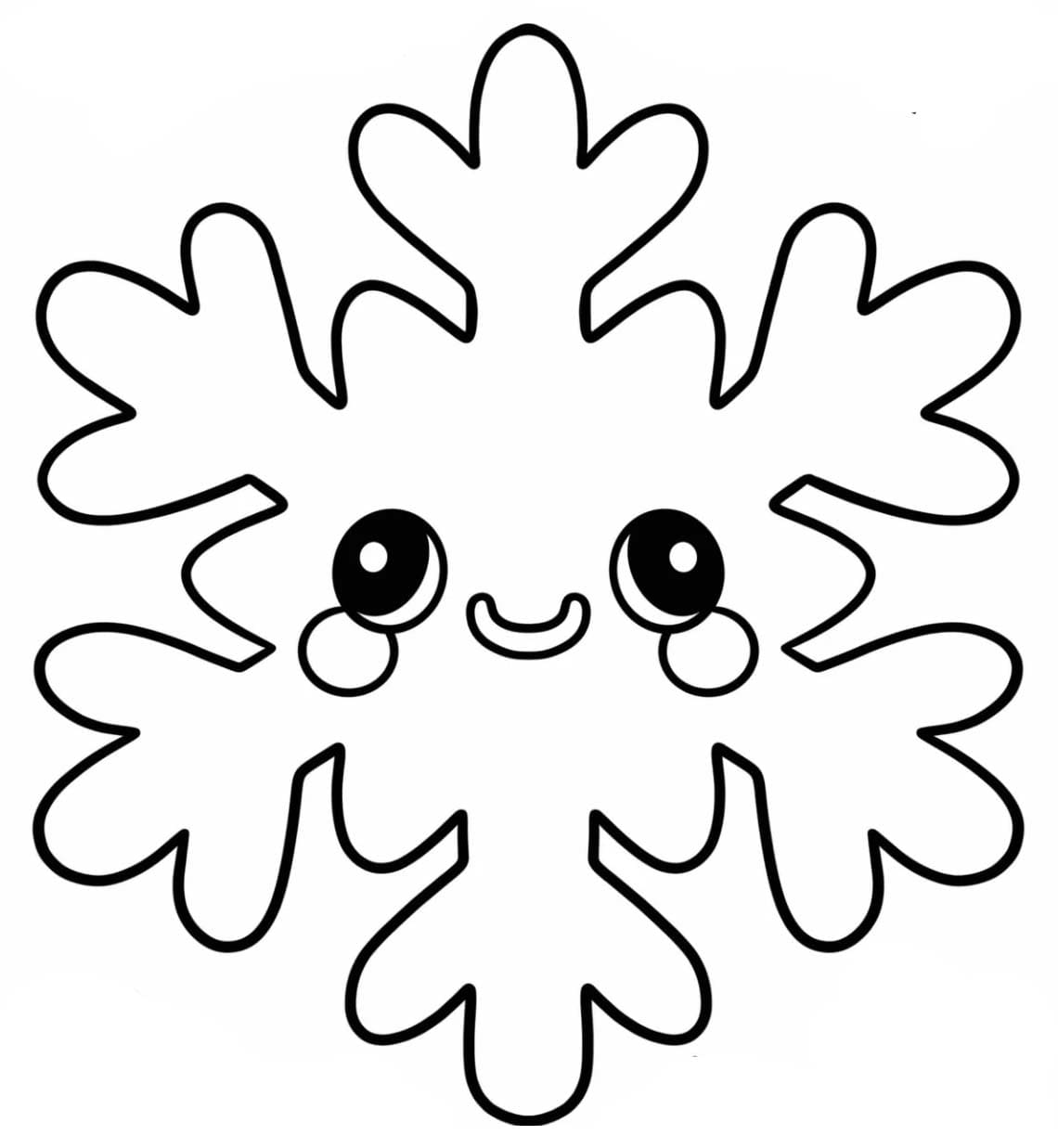 Chibi Snowflake Mandala Coloring Page Mandalas