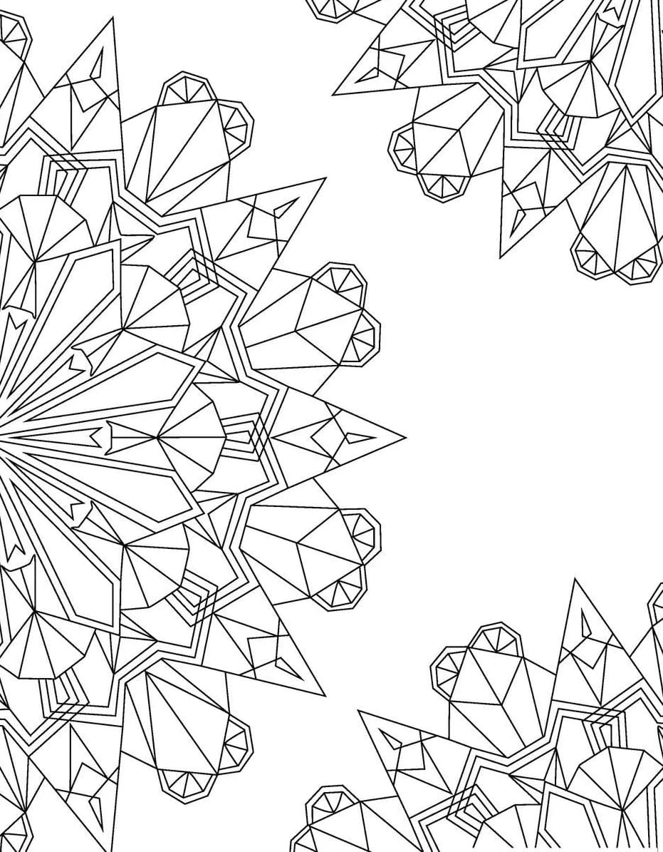 Crystal Mandala Free Coloring Page Mandalas
