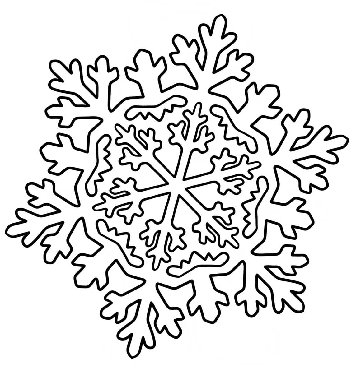 Crystal Snowflake Mandala Coloring Page Mandalas