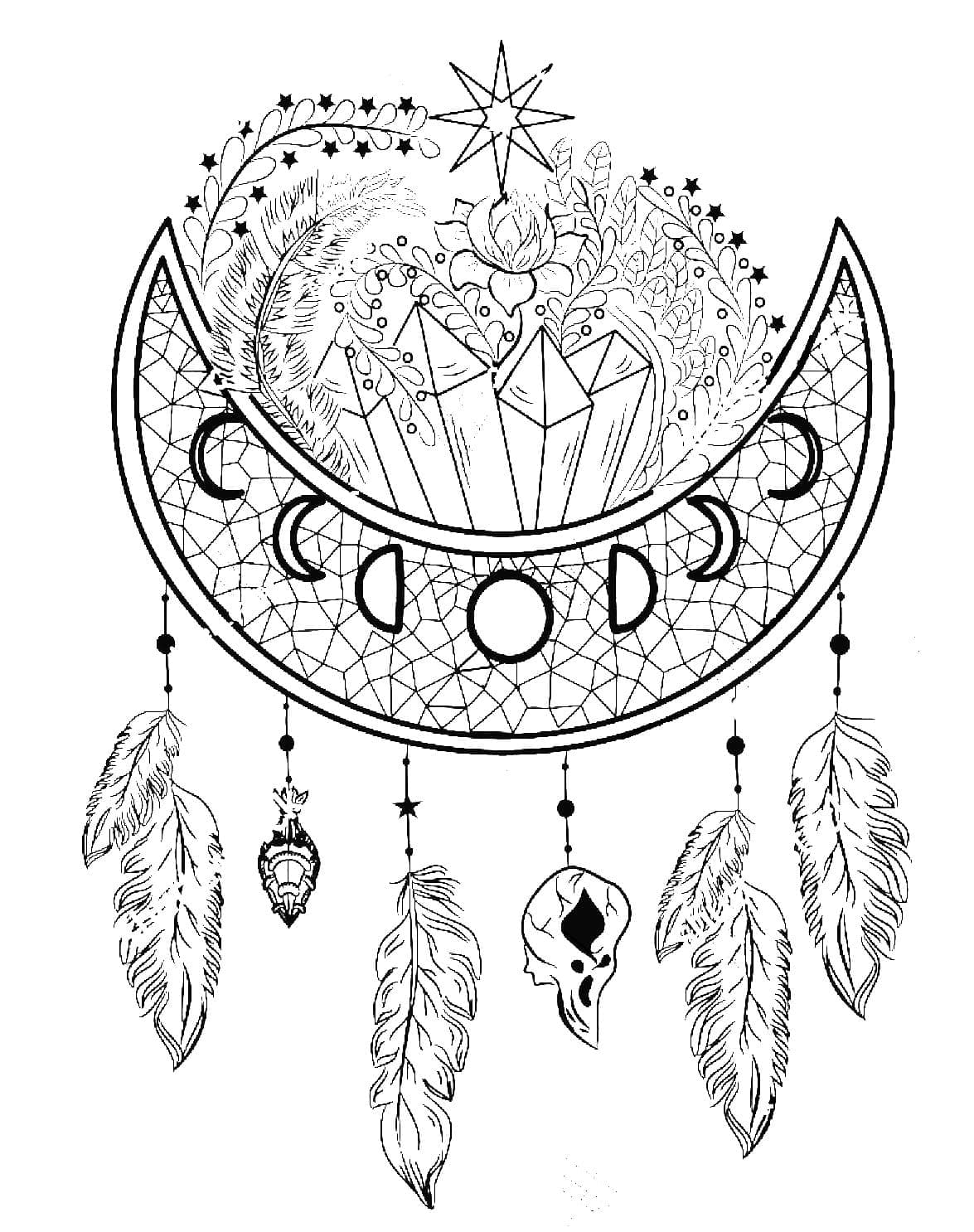 Cute Crystal Mandala Coloring Page Mandalas