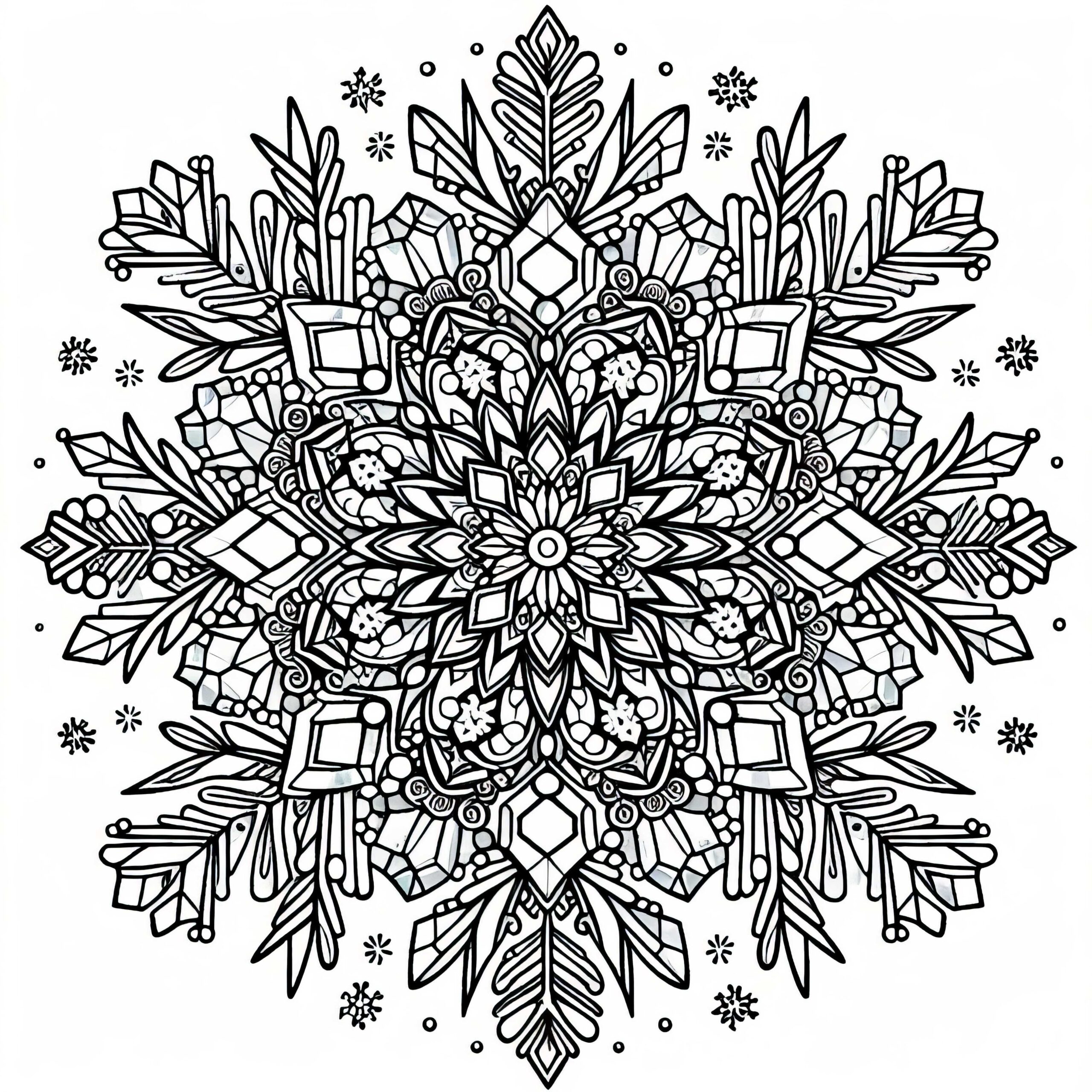 Draw Crystal Mandala Coloring Page Mandalas